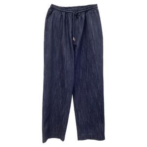 The Frankie Shop Drawstring Pants in Navy Blue Cotton
